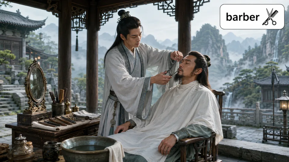 barber 古风语义配图