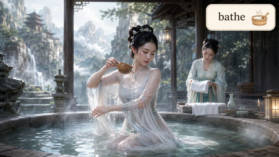 bathe 古风语义配图