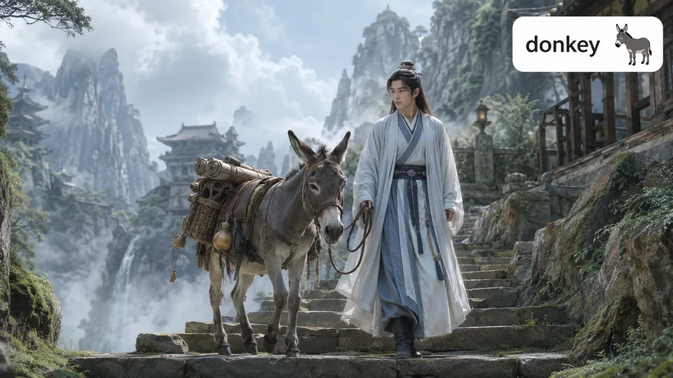 donkey 古风语义配图