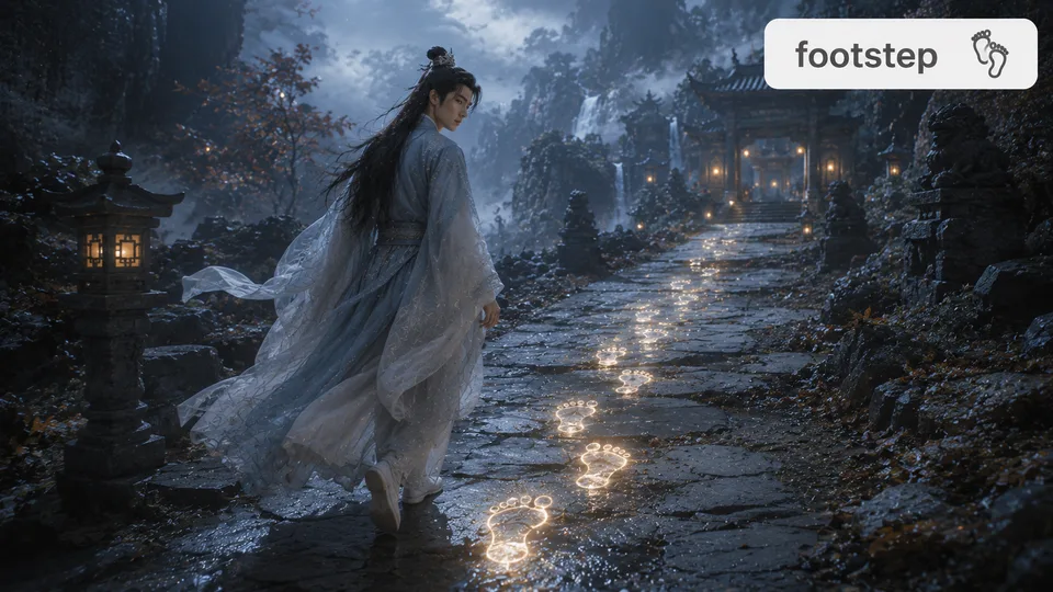 footstep 古风语义配图
