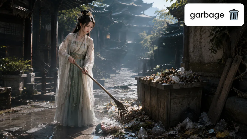 garbage 古风语义配图