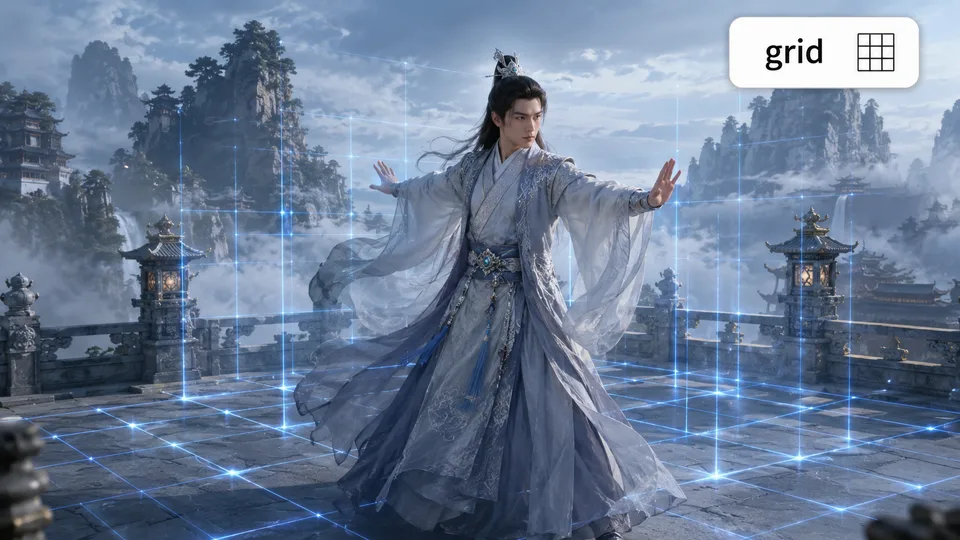 grid 古风语义配图