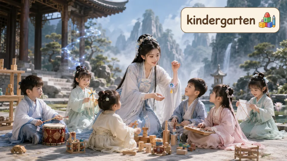 kindergarten 古风语义配图