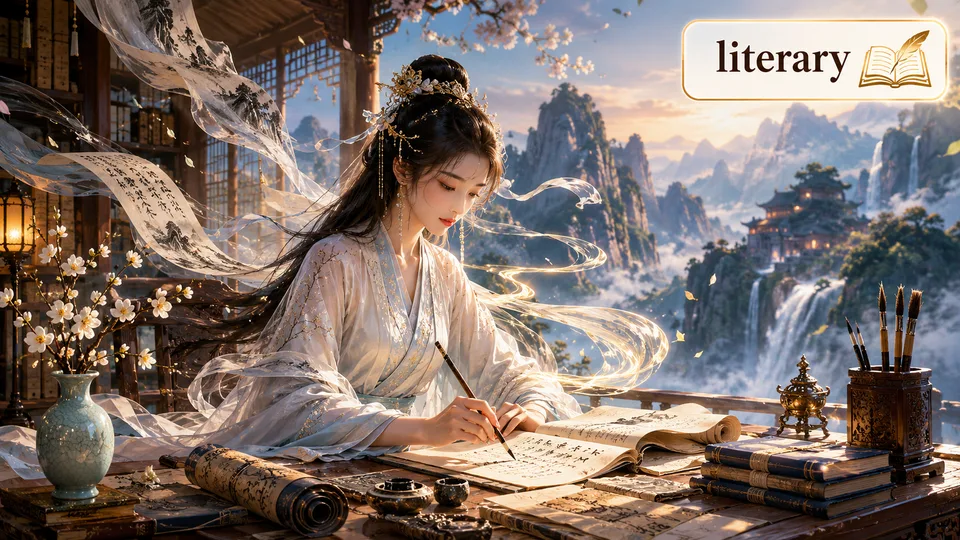 literary 古风语义配图