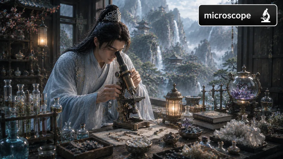 microscope 古风语义配图