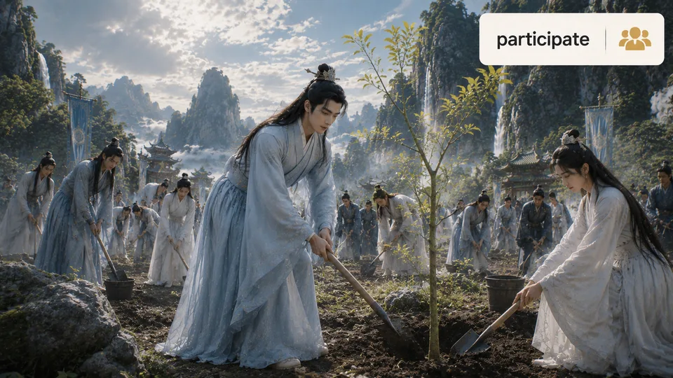 participate 古风语义配图