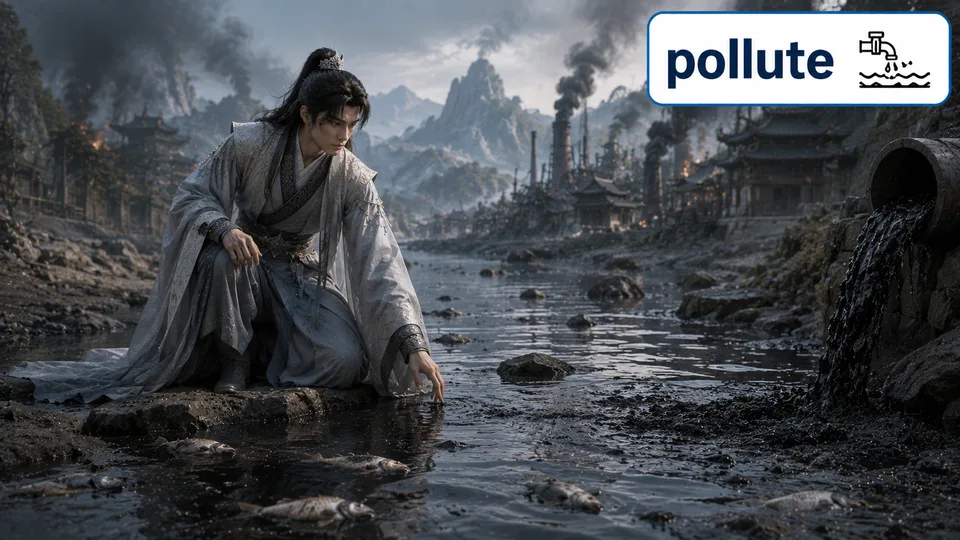pollute 古风语义配图