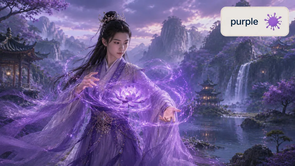 purple 古风语义配图