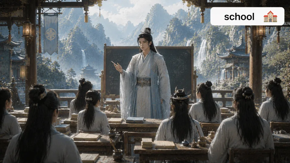 school 古风语义配图