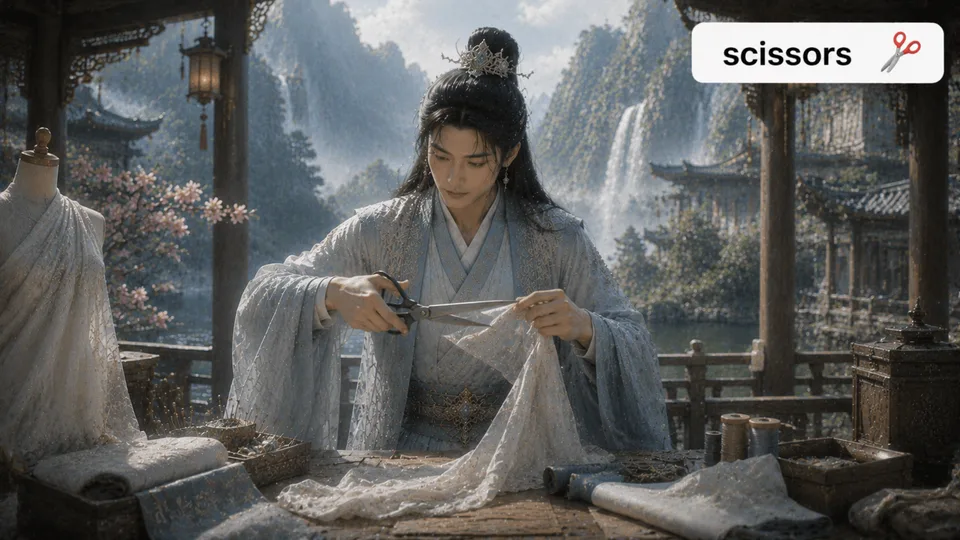 scissors 古风语义配图