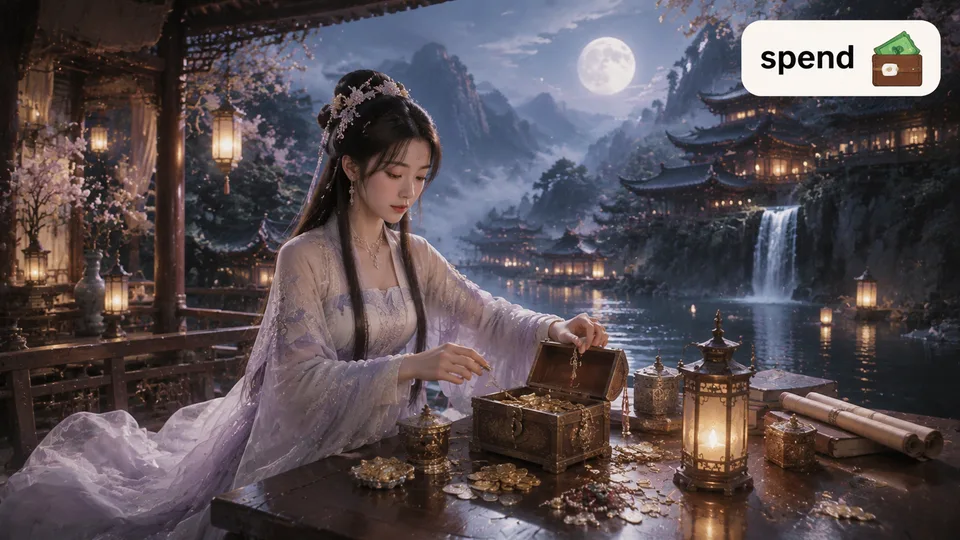 spend 古风语义配图