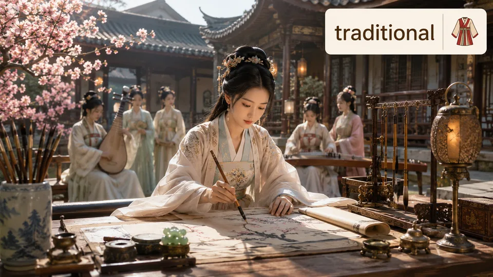 traditional 古风语义配图