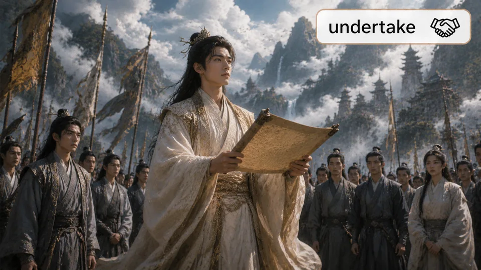undertake 古风语义配图