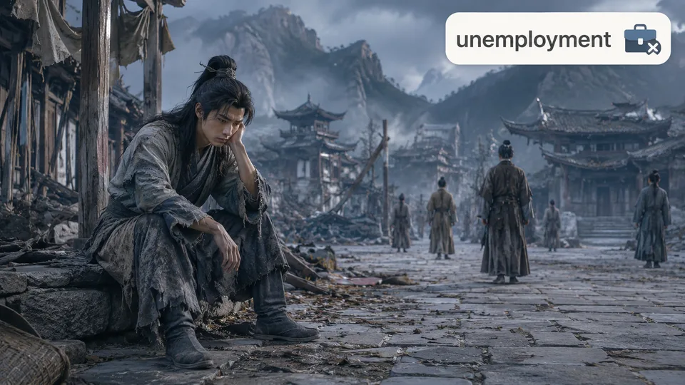 unemployment 古风语义配图