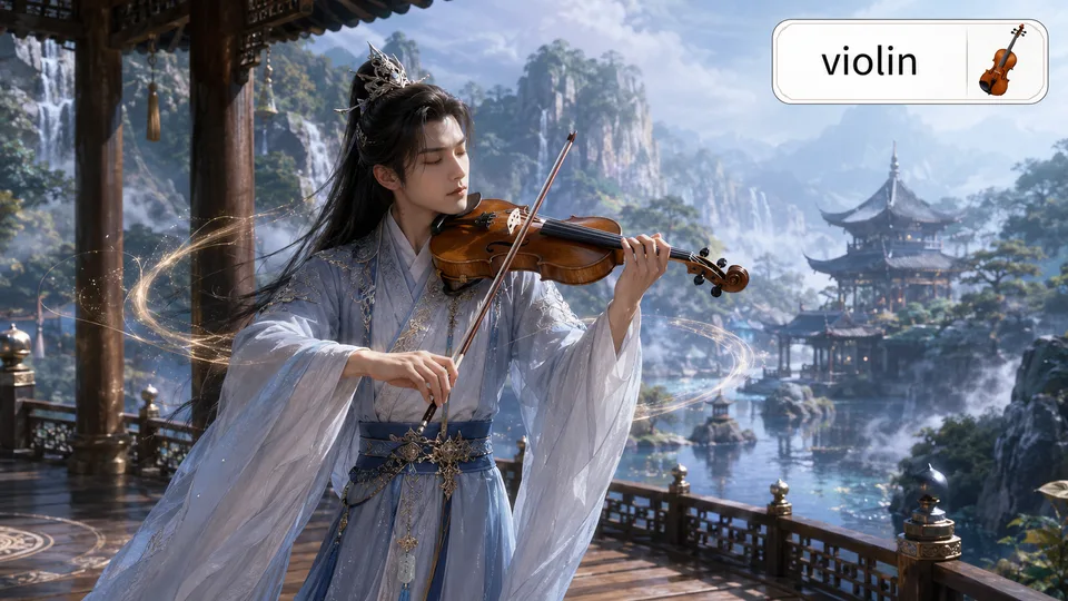 violin 古风语义配图