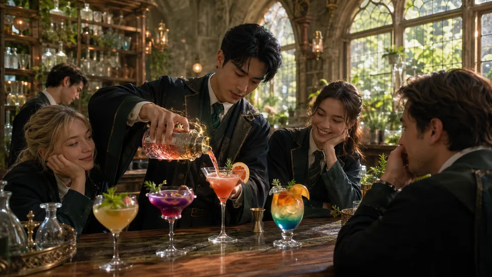 cocktail 古风语义配图